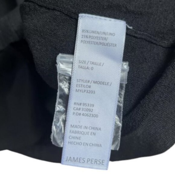 James Perse black button down short sleeve shirt size 0 - Picture 7 of 7